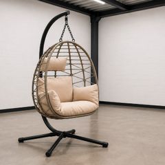 Premium Rattan Hanging Egg Chair - Free Delivery