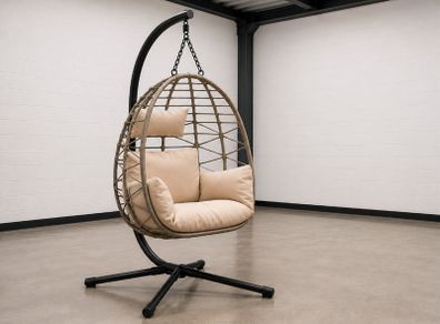 Premium Rattan Hanging Egg Chair - Free Delivery