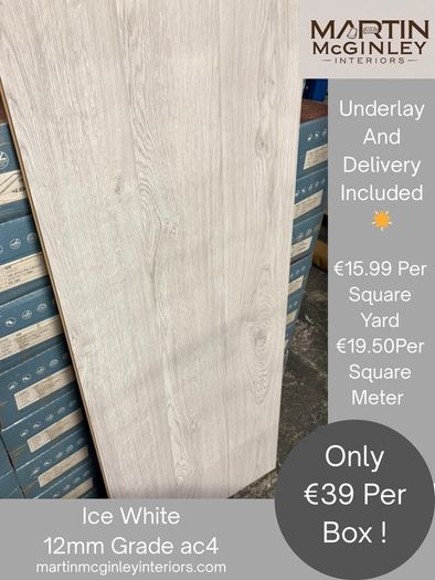 New Ice White 12mm Laminated Flooring