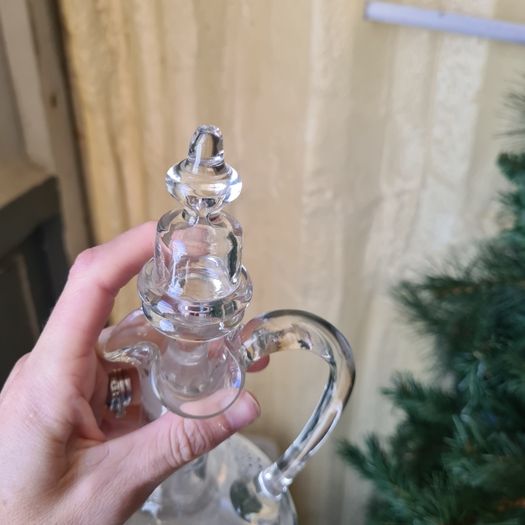 19th-century Victorian enameled glass cruet