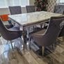 New Marble Dining Table With Knockers Chairs Image 10