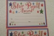 New - Star Pupil Award Certificates x 3 - Handy For Home School :-) - E