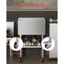 Commercial Ice Bin, 61.6 L Rolling Ice Chest on Wheels, 24 x 19.1 x 36.8 in Stainless Steel Cooler Cart with Sliding Lid, Bottom Storage Tray, Image 6