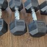 2 sets of used hexagonal dumbbells Image 3