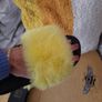 yellow fluffy sliders Image 3