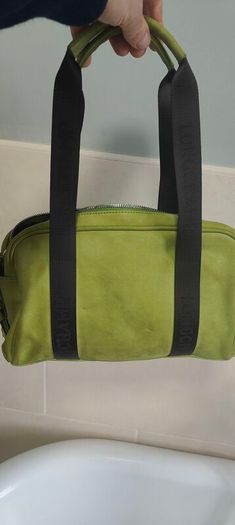 Longchamp Green Leather Women's Shoulder Handbag