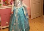 frozen deluxe girls costume + wig + shoes +crown