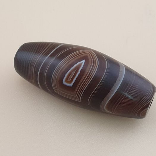 Vintage Yemeni Suliemani Natural Eye Agate Bead Amulet