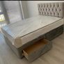 New Stylish single ,Double 4ft, 4ft6, King 5ft And 6ft Superking Sizes Divan Beds Instock. Drawers And Optional Tufted Mattresses Available. Free Delivery Image 3
