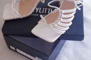 PLT White Lace Up Sandal - Size 3