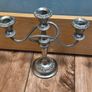 Silver Plated Three Arm Candelabra Candle Holder Vintage Antique Collectable Retro Image 7
