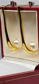 Beautiful earrings with pearls.