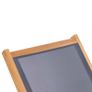 Folding Sun Lounger with Wheels Solid Teak and Textilene Image 7