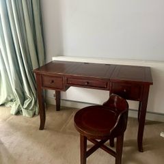 Vintage Mahogany Dressing Table / Vanity & Matching Stool