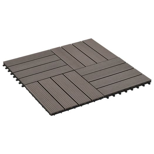 22 pcs Decking Tiles 30x30cm 2 sqm WPC Brown