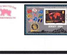 1984 Jersey Linke with the Commonwealth Commemorative Stamp First Day Cover (FDC)