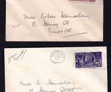 1948 Ireland 150th Anniversary of the Insurrection of 1798 (Wolfe Tone) Commemorative Stamps Neatly addressed First Day Cover (FDC) with Luimneach (Limerick) cancel