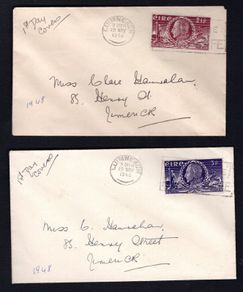 1948 Ireland 150th Anniversary of the Insurrection of 1798 (Wolfe Tone) Commemorative Stamps Neatly addressed First Day Cover (FDC) with Luimneach (Limerick) cancel