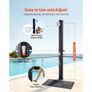 35L Solar Heated Shower, 195cm Showerhead Height Outdoor Shower, with Floor Kit & Foot Faucet, Hot & Cold Water Adjustment, Freestanding for Backyard Image 2