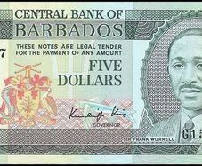 Barbados | 5 Dollars | 1986 | P.37 | G 15103467 | UNC