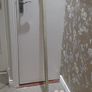 140cm distressed white wooden curtain pole Image 3