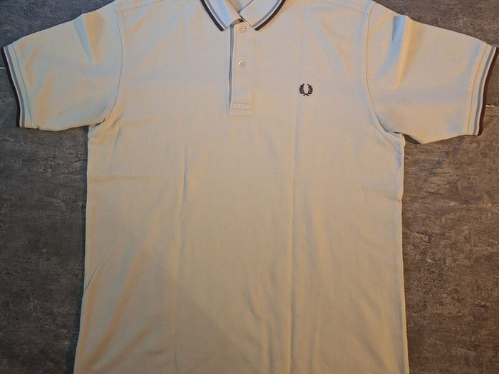 Fred Perry Mens Twin Tipped Polo Shirt White Medium