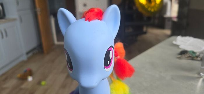 8 inch Rainbow Dash Styling Large braided Hair Brushable 2013 HTF MLP G4 My Little Pony