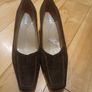 Lotus Brown Suede Leather Kitten heels Image 3