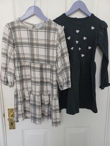 Two Girls Winter Dresses Age 6-7