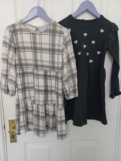 Two Girls Winter Dresses Age 6-7