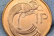 Ireland 1996 1d Penny Red Lustrous Gem Bu with a bit of Error on Number 1