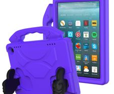 For Amazon Fire HD 8 2024 12th Gen Kids Case Shockproof Cover With Stand - Purple