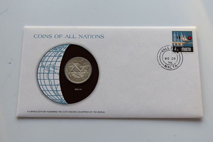 Malta 1972 Vintage Coin Stamp cover BUNC