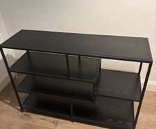 Black shelving unit
