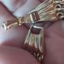 Vintage gold tone multi chain necklace with beautiful clasp. Image 2