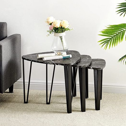 Nest of Table Industrial Nesting Table Set of 3 Coffee Tables End Side Tables for Home and Office (FREE SHIPPING)