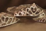 rhinestone tiara , possibly holy communion
