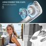 Neck Fan, Portable Hanging Neck Fan, Bladeless Mini Neck Fan, 3-Speed Hands-Free Personal Fan Rechargeable Wearable Fan, Headphone Design, for Home Office Travel Sports Outdoor Image 3