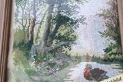 Vintage Embroidery Nature Picture
