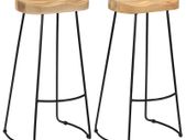 Gavin Bar Stools 2 pcs Solid Mango Wood