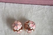 Flower charms stamp 925 rose gold fits for (Pandora bracelet)(please note the charms are not from original Pandora)
