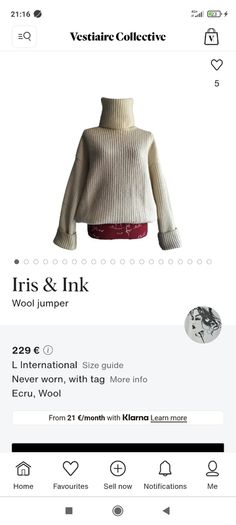High end brand Iris and Ink,wool/cashmere mix v-neck ladies cardigan