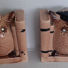 Genuine vintage pair Owl bookends from late 60's