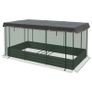 Raised Garden Bed with Bird Protection Net and Sunshade, Metal Housing, 230x110x110 cm, Gray/Green/Black Image 6