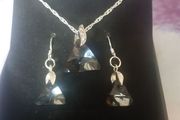 Swarovski Elements Pendant And Earrings