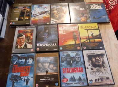 War Movie DVD Bundle Lot Collection Das Boot Hamburger Hill Downfall Killing Fields Etc