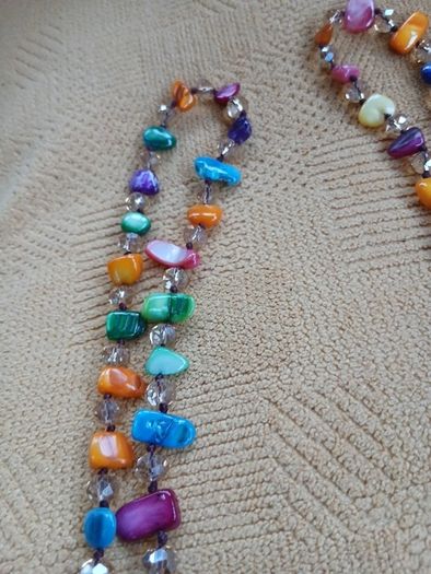 Murano Multicolour Beads. Multicoloured. 22" length.