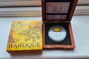 Niue Island BAROQUE Series AMBER ART  Silver Coin 2016 High Relief Antique