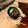 Handmade Fabric Ottoman with Celtic Elements Image 2