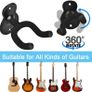 4 Pack Guitar Hangers, Wall Mount Hanger Hook Holder Stand for Acoustic, Electric, Ukulele, Bass, Guitar Image 5